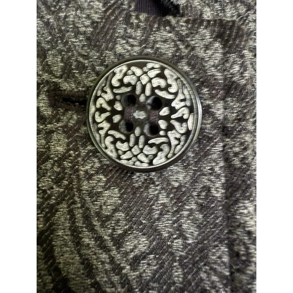 NWT Coldwater Creek Blazer Jacket‎ Sz 10 Gray & Black Floral Business Casual